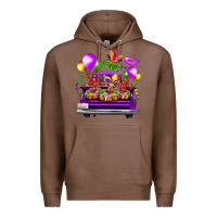 Chestnut mardi gras farm truck Premium Hoodie - FaDigitalArtStudio