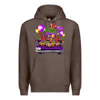 Coffee mardi gras farm truck Premium Hoodie - FaDigitalArtStudio