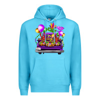 Ocean Blue mardi gras farm truck Premium Hoodie - FaDigitalArtStudio