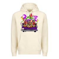 Sandshell mardi gras farm truck Premium Hoodie - FaDigitalArtStudio