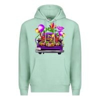 Seafoam mardi gras farm truck Premium Hoodie - FaDigitalArtStudio