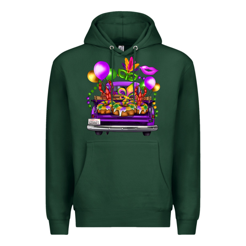 Mardi Gras Farm Truck Premium Hoodie by FaDigitalArtStudio | Teevron
