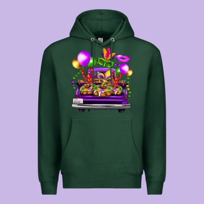 Mardi Gras Farm Truck Premium Hoodie Designed By Fadigitalartstudio