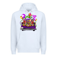White mardi gras farm truck Premium Hoodie - FaDigitalArtStudio