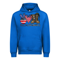 Cobalt peace love america Urban Hoodie - CowhideDigitalArt
