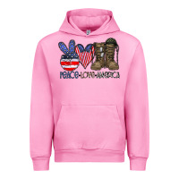 Fuchsia Pink peace love america Urban Hoodie - CowhideDigitalArt
