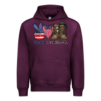 Mauve Wine peace love america Urban Hoodie - CowhideDigitalArt