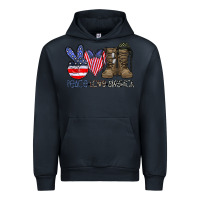 Navy peace love america Urban Hoodie - CowhideDigitalArt