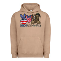 Pigment Burro peace love america Urban Hoodie - CowhideDigitalArt