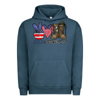 Pigment Midnight Navy peace love america Urban Hoodie - CowhideDigitalArt