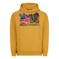 Pigment Peanut Butter peace love america Urban Hoodie - CowhideDigitalArt