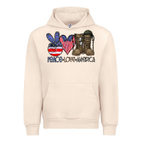 Sandshell peace love america Urban Hoodie - CowhideDigitalArt