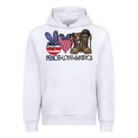White peace love america Urban Hoodie - CowhideDigitalArt