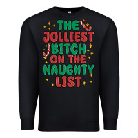 Black the jolliest bitch on the naughty list Premium Sweatshirt - MaliasSmallBusiness