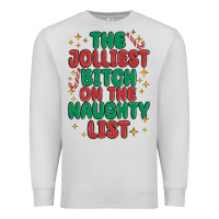 Dove Grey the jolliest bitch on the naughty list Premium Sweatshirt - MaliasSmallBusiness