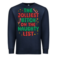 Navy the jolliest bitch on the naughty list Premium Sweatshirt - MaliasSmallBusiness