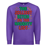 Purple the jolliest bitch on the naughty list Premium Sweatshirt - MaliasSmallBusiness