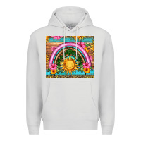 Dove Grey summer rainbow Premium Hoodie - HRA Design Shop