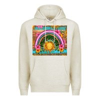 Oatmeal Heather summer rainbow Premium Hoodie - HRA Design Shop