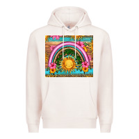 Pale Pink summer rainbow Premium Hoodie - HRA Design Shop