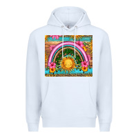 White summer rainbow Premium Hoodie - HRA Design Shop