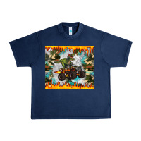 Navy monster truck dinosaur t rex tumbler Urban Heavy Tee - Artiststas