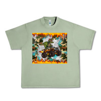 Oil Green monster truck dinosaur t rex tumbler Urban Heavy Tee - Artiststas