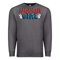Charcoal Heather american girl Premium Sweatshirt - MaliasSmallBusiness