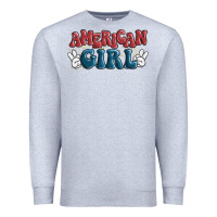 Heather Grey american girl Premium Sweatshirt - MaliasSmallBusiness