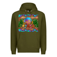 Army Green salty beach Premium Hoodie - HRA Design Shop