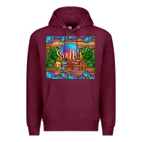 Burgundy salty beach Premium Hoodie - HRA Design Shop