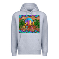 Heather Grey salty beach Premium Hoodie - HRA Design Shop