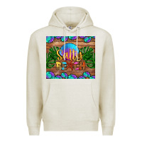 Oatmeal Heather salty beach Premium Hoodie - HRA Design Shop
