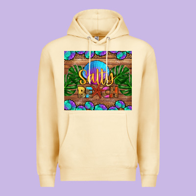 Salty Beach Premium Hoodie Designed By Hra Design Shop