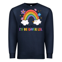 Navy if being gay was a choice i'd be gayer lol Premium Sweatshirt - MaliasSmallBusiness