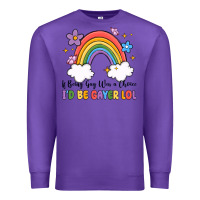 Purple if being gay was a choice i'd be gayer lol Premium Sweatshirt - MaliasSmallBusiness