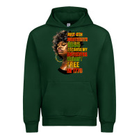Forest Green juneteenth 1885 because my ancestors weren't free in 1776 black woman Urban Hoodie - HRA Design Shop