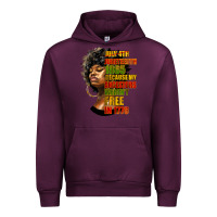 Mauve Wine juneteenth 1885 because my ancestors weren't free in 1776 black woman Urban Hoodie - HRA Design Shop