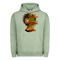 Pigment Oil Green juneteenth 1885 because my ancestors weren't free in 1776 black woman Urban Hoodie - HRA Design Shop