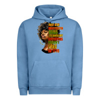 Pigment Pebble Blue juneteenth 1885 because my ancestors weren't free in 1776 black woman Urban Hoodie - HRA Design Shop