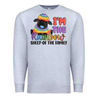 Heather Grey i'm the rainbow sheep of the family Premium Sweatshirt - MaliasSmallBusiness
