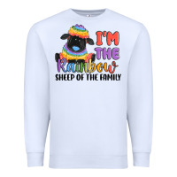 White i'm the rainbow sheep of the family Premium Sweatshirt - MaliasSmallBusiness