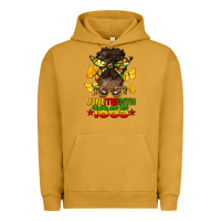 Pigment Peanut Butter juneteenth 1865 afro bun Urban Hoodie - HRA Design Shop