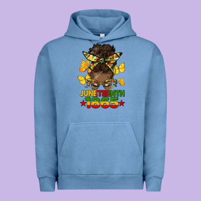 Juneteenth 1865 Afro Bun Urban Hoodie Designed By Hra Design Shop