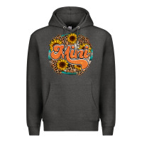 Charcoal Heather mini western Premium Hoodie - RacoonDesign