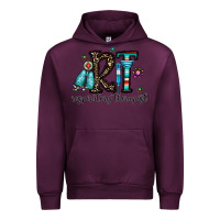 Mauve Wine rt respiraory therapist Urban Hoodie - CowhideDigitalArt