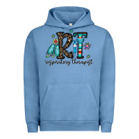Pigment Pebble Blue rt respiraory therapist Urban Hoodie - CowhideDigitalArt