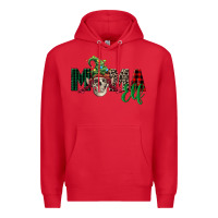 Red Mama elf skull Premium Hoodie - FaDigitalArtStudio