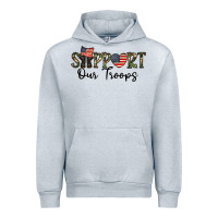Heather Grey support our troops Urban Hoodie - CowhideDigitalArt