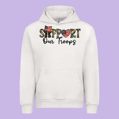 Support Our Troops Urban Hoodie Designed By Cowhidedigitalart